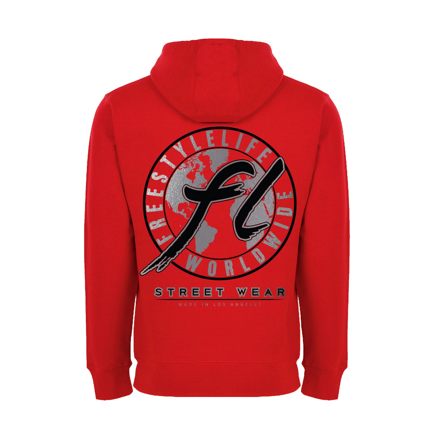 FL Brush Logo Hoodie - Red