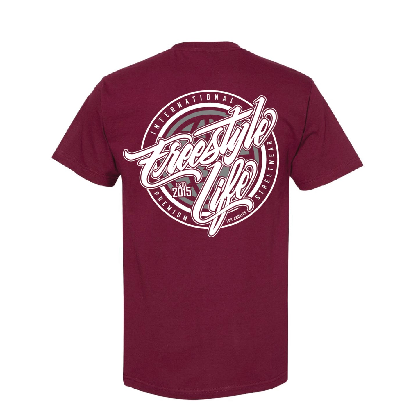 Freestylelife Script Logo - Burgundy