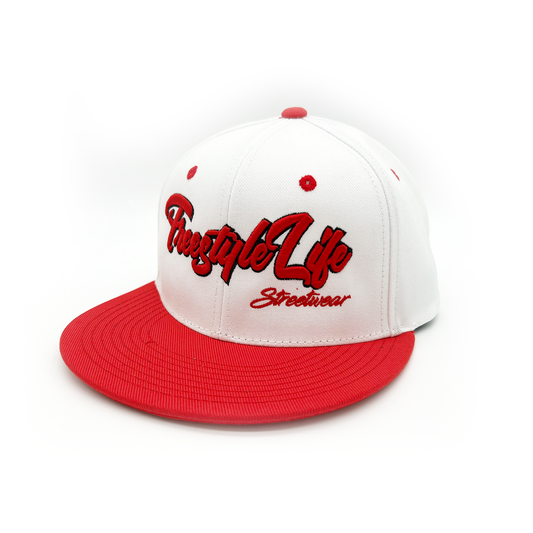 Freestylelife Streetwear Snapback - White/Red